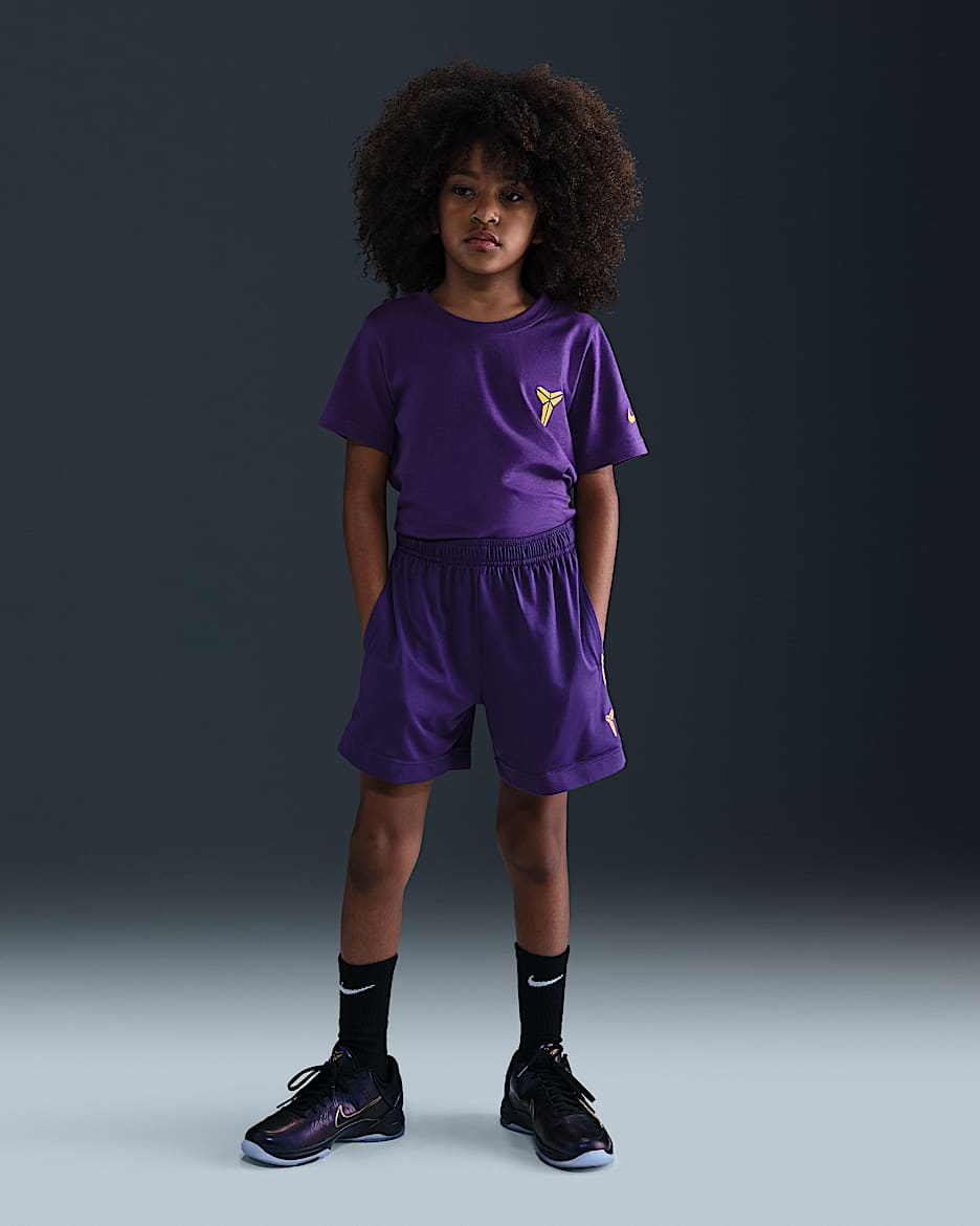 Kobe Dri-FIT 科比大童速干短裤 - 庭紫/大学金/大学金
