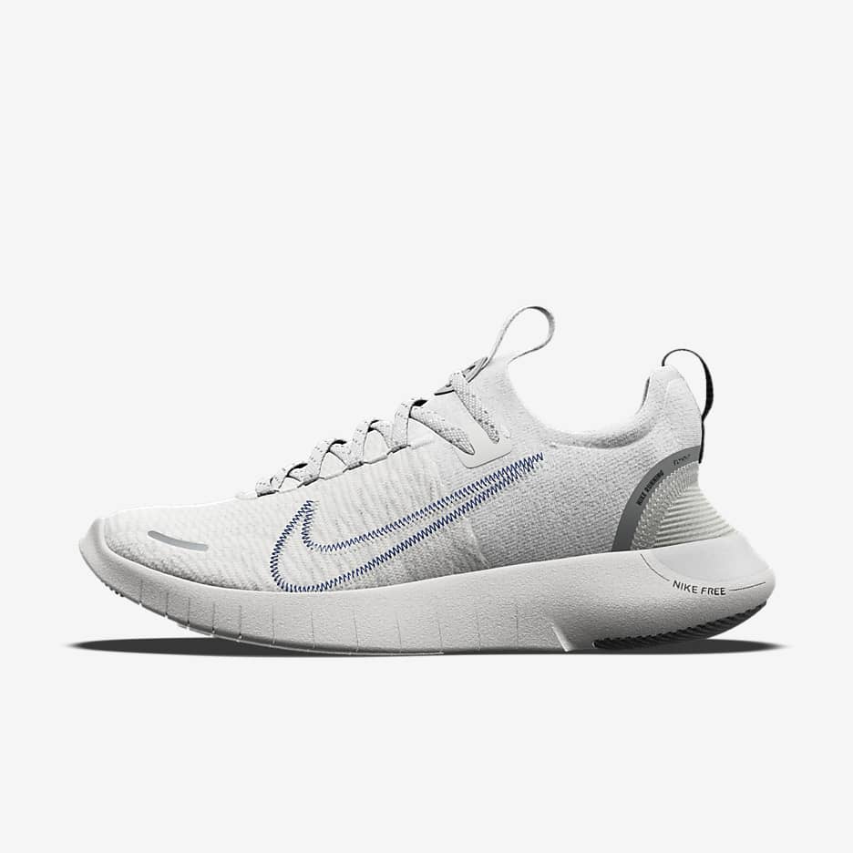 Nike Free RN By You 专属定制男子公路跑步鞋 - 白色/浅银灰/白色