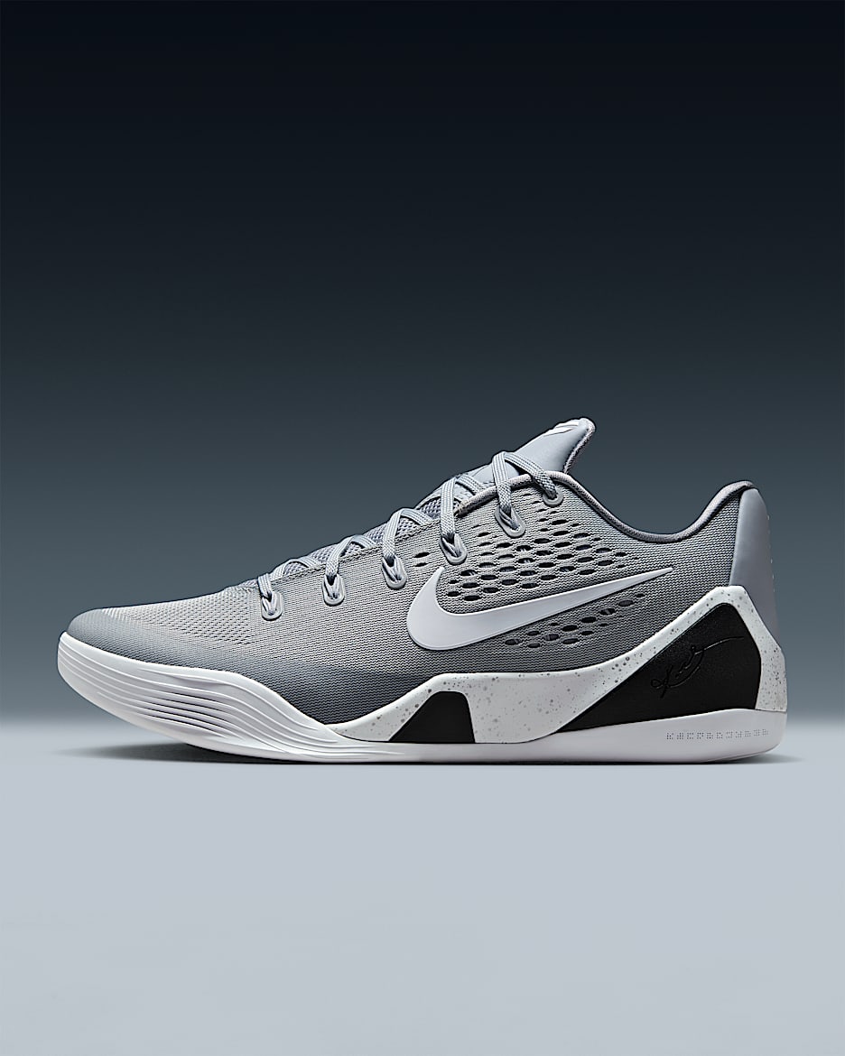 Kobe IX Elite Low EM Protro 科比男/女篮球鞋 - 狼灰/白色/白色