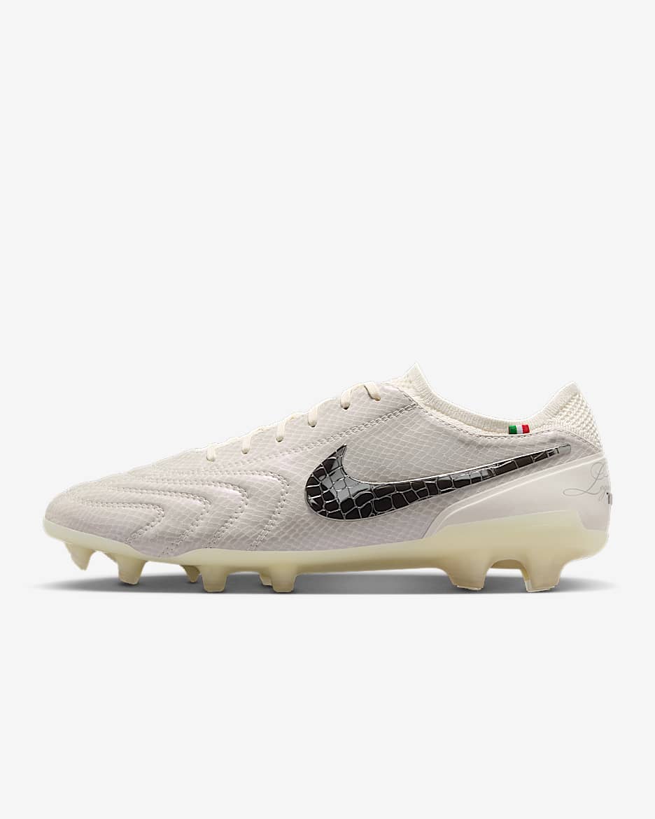 Nike Tiempo Legend 10 Elite LUXE 耐克传奇系列男/女天然硬质草地足球鞋 - 白色/白色