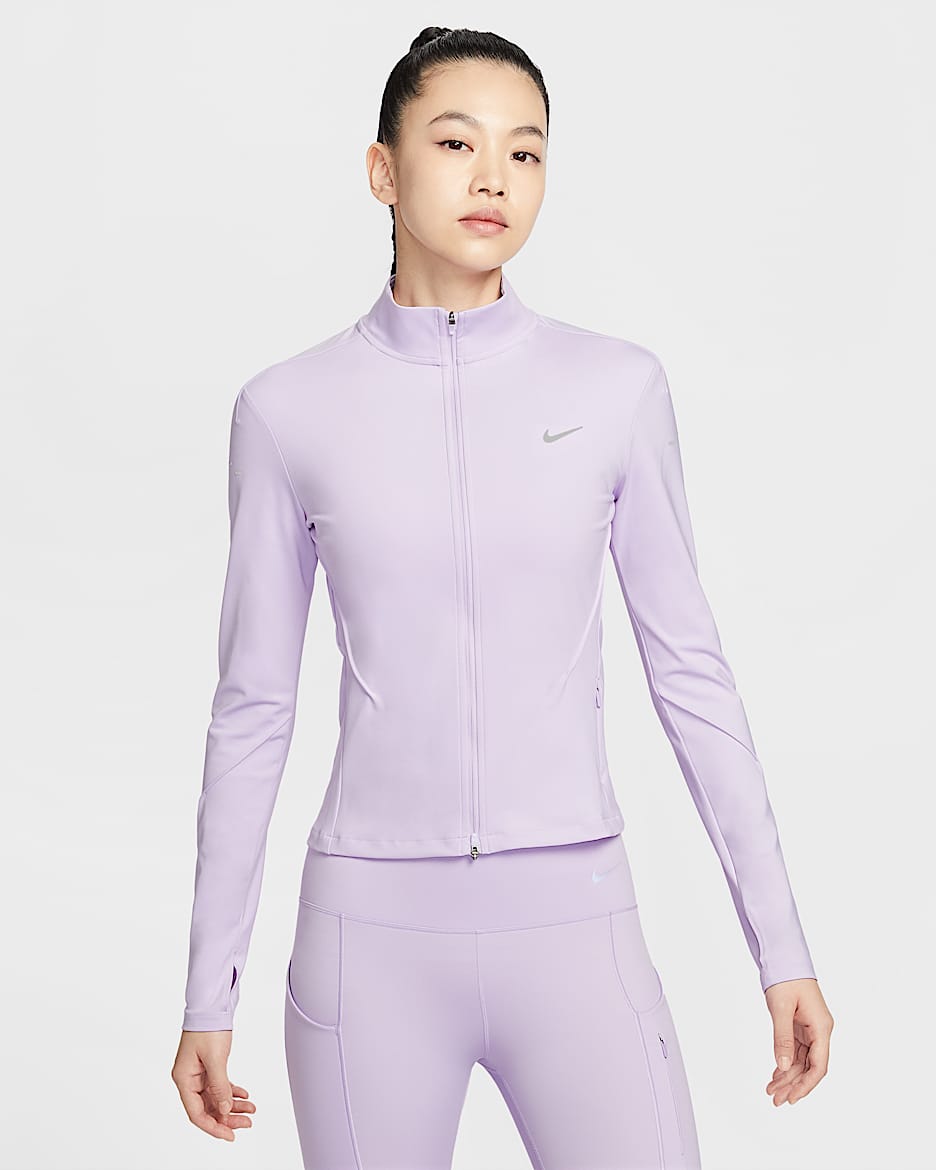 Nike Swift Dri-FIT 女子速干全长拉链开襟跑步上衣 - 薄雾紫