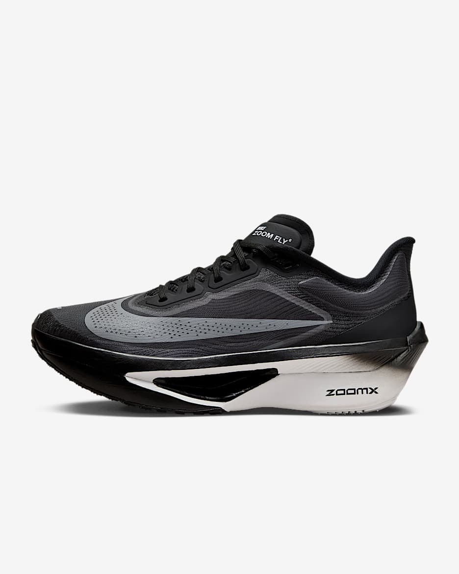 Nike Zoom Fly 6 女子公路竞速跑步鞋 - 黑/浅烟灰/白色