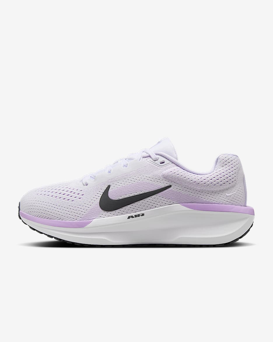 Nike Winflo 11 女子公路跑步鞋 - 白色/绣球花紫/浅紫晶/煤黑