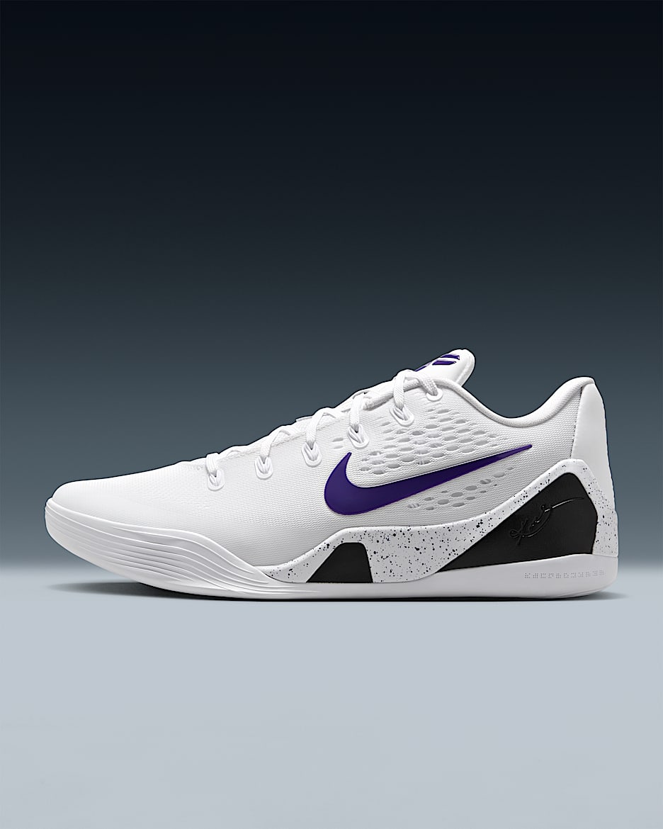 Kobe IX Elite Low EM Protro 科比男/女篮球鞋 - 白色/白色/庭紫