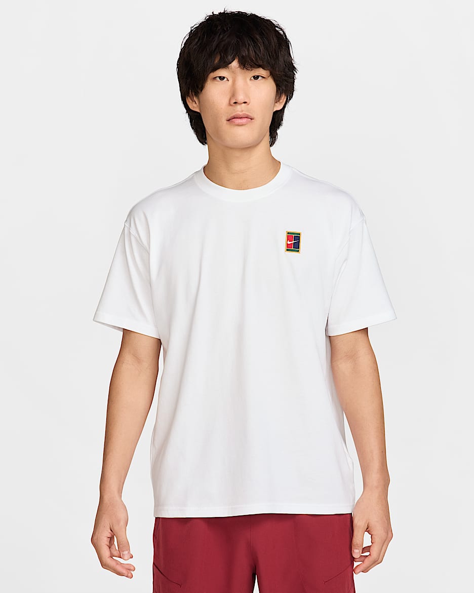 NikeCourt 男子网球T恤 - 白色