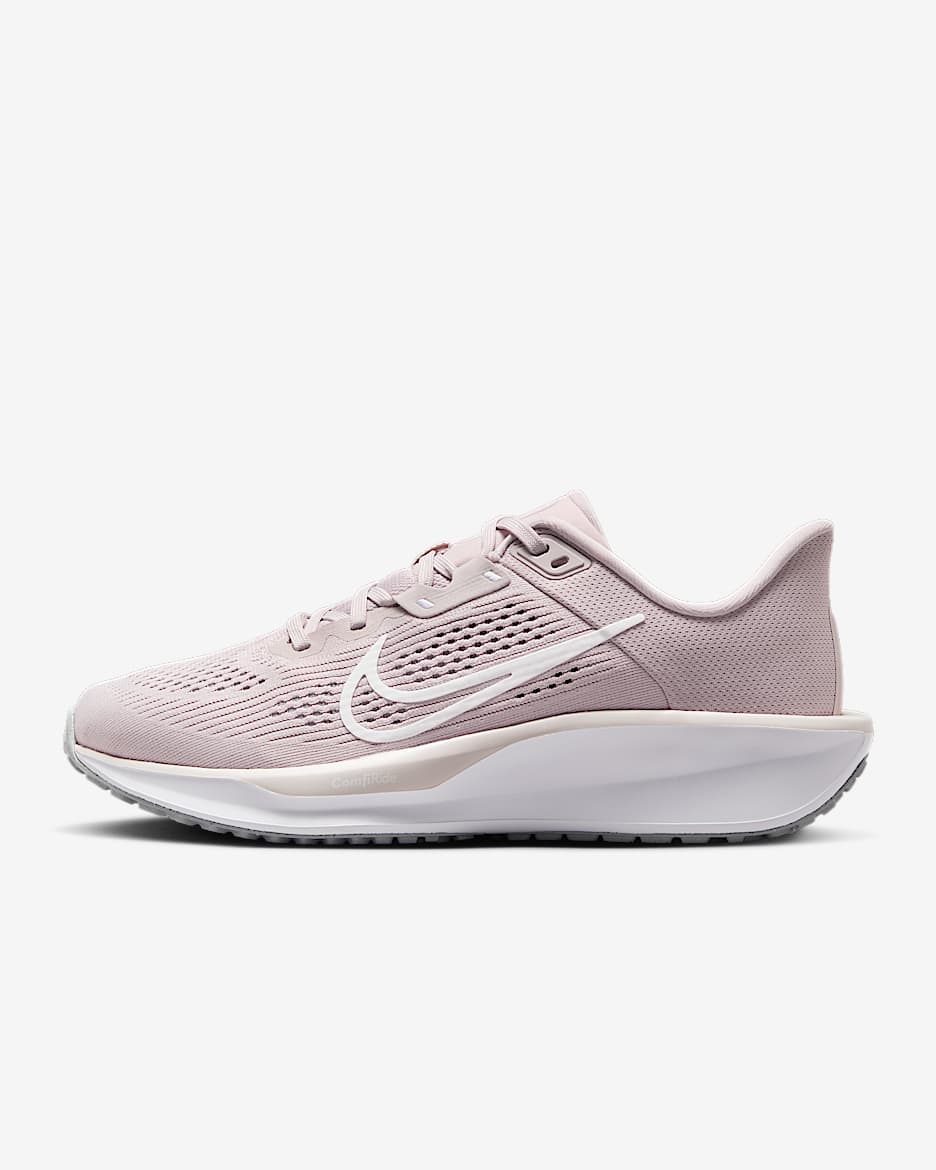 Nike Quest 6 女子柔软回弹公路跑步鞋 - 灰紫/狼灰/白色