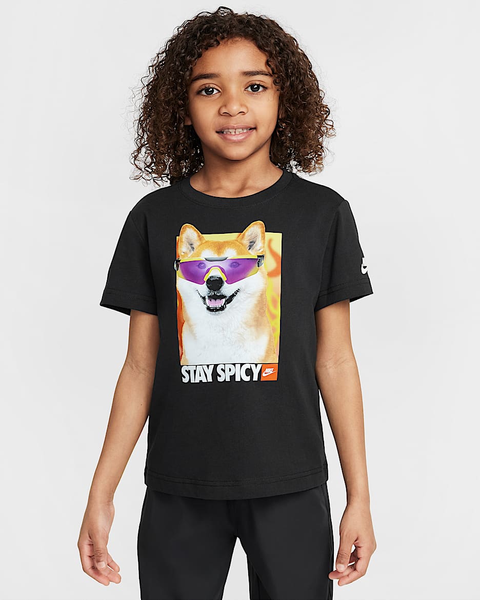 Nike Stay Spicy 幼童T恤 - 黑