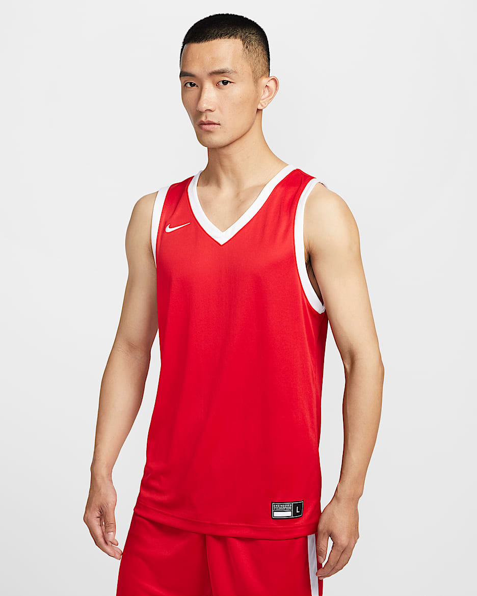 Nike Dri-FIT Stock Crossover 男子速干球衣 - 大学红