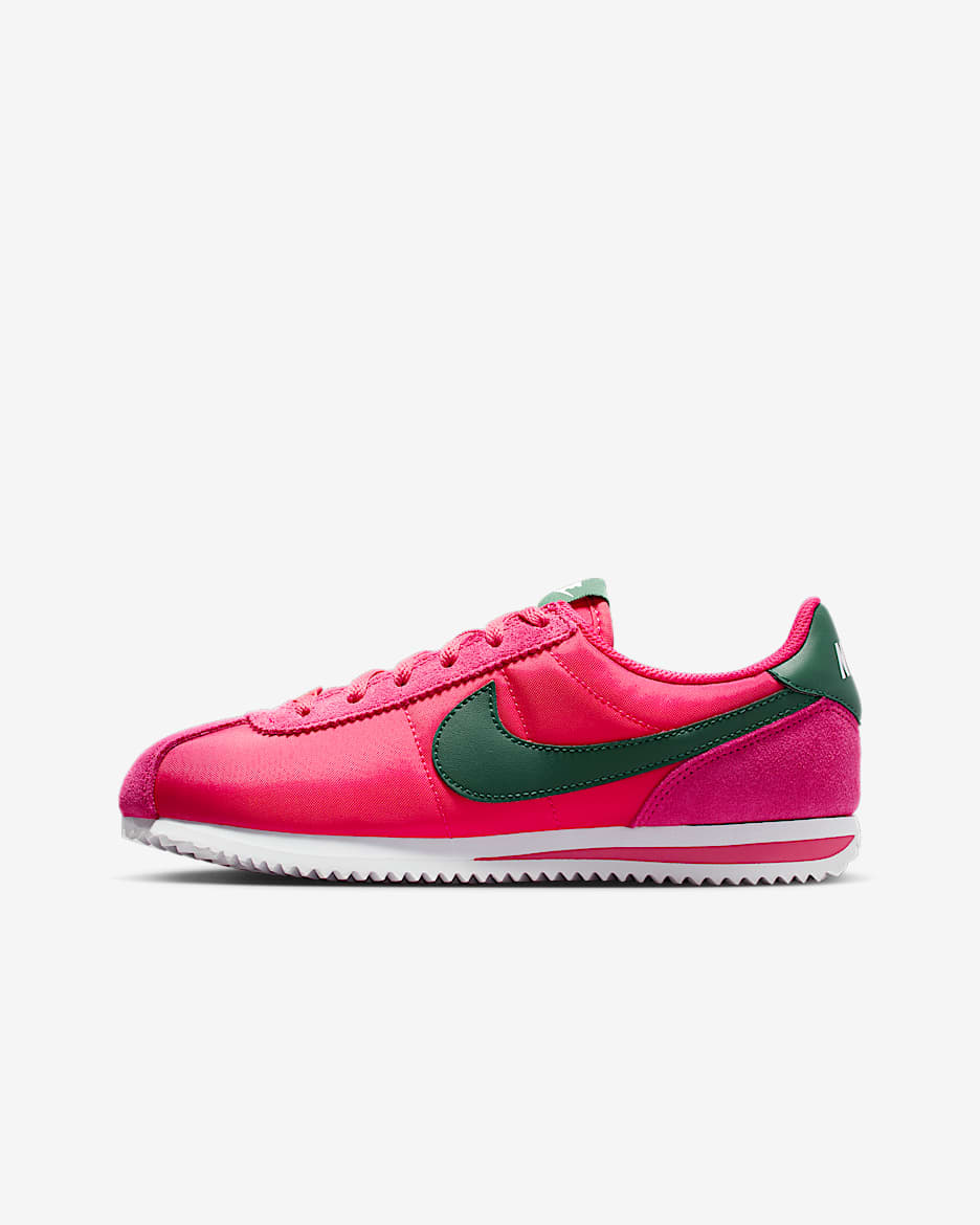Nike Cortez Textile 大童运动鞋 - 灯草粉/白色/冷杉绿