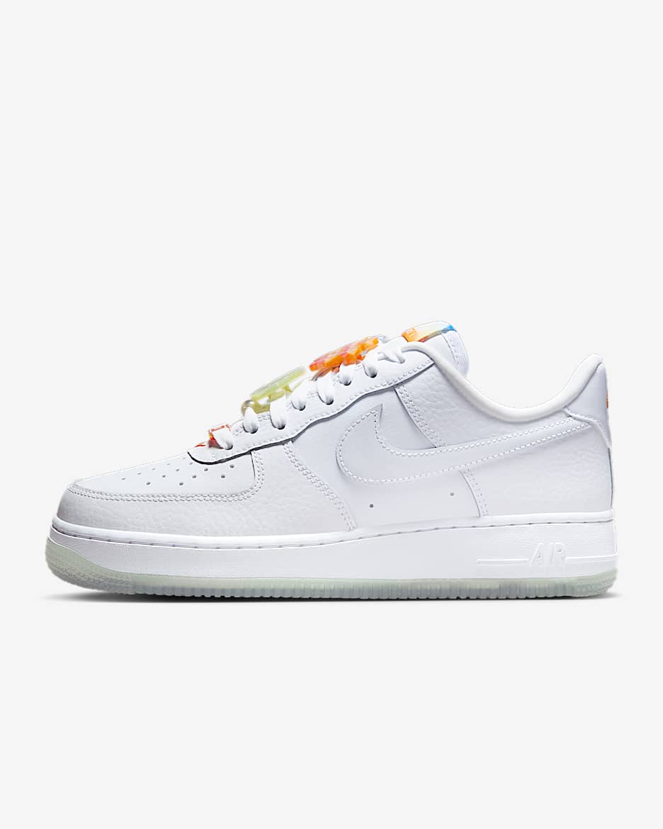 Nike Air Force 1 '07 LX 女子空军一号运动鞋 - 白色/白色/冰川蓝/白色