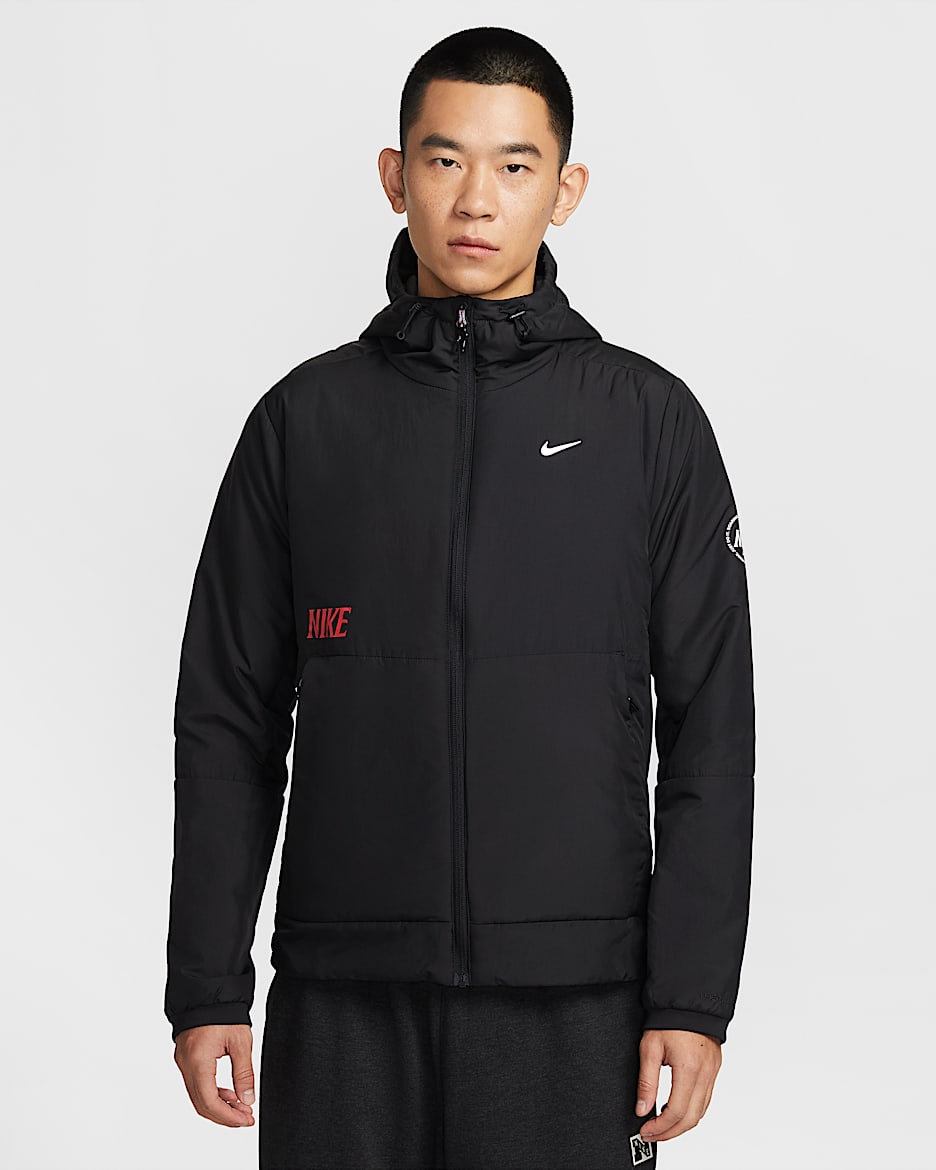 Nike Therma-FIT 男子全长拉链开襟夹克 - 黑