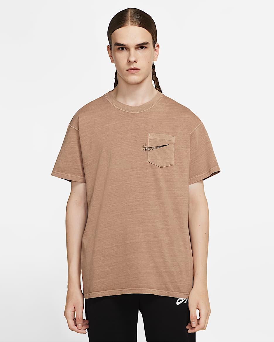 Nike SB 男子口袋滑板T恤 - 沙漠黄/调色桦树色/黑