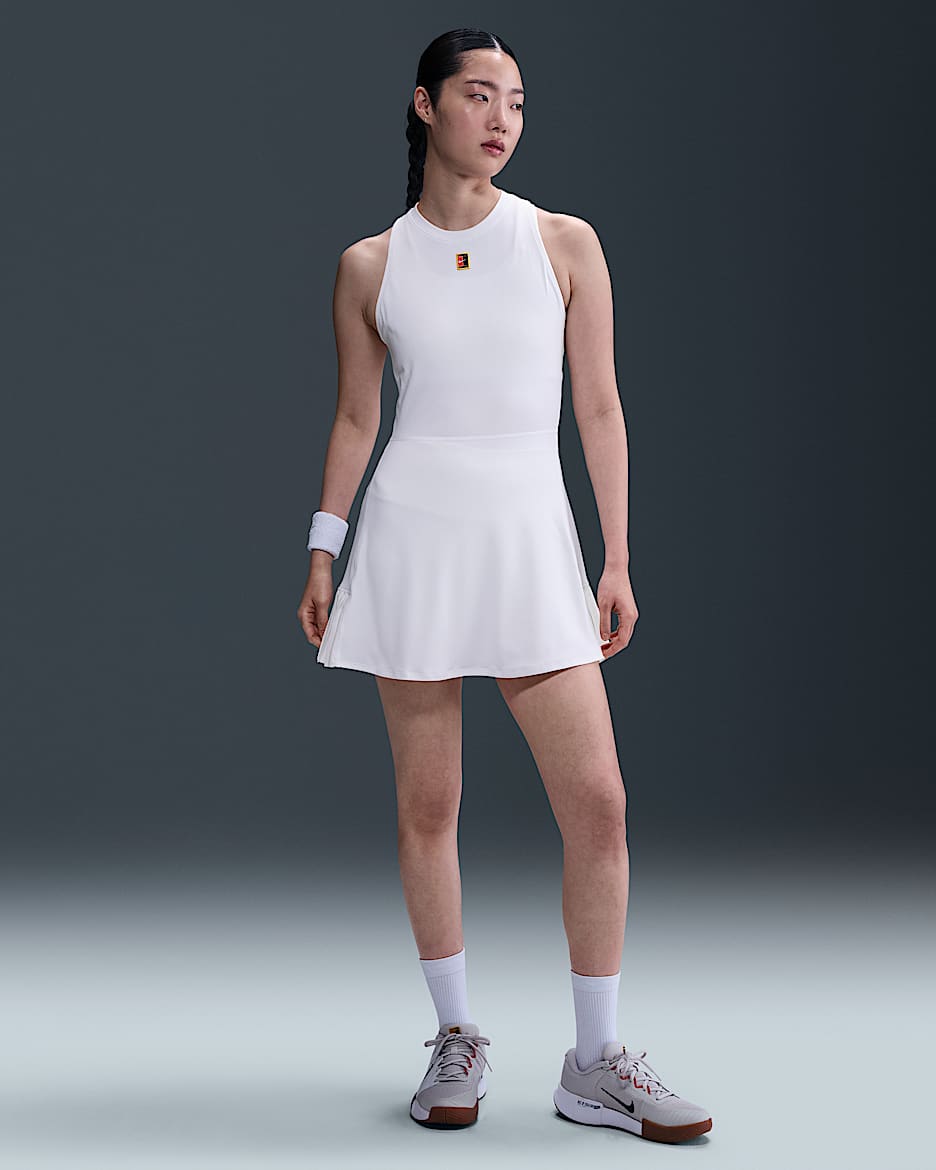 NikeCourt Slam Dri-FIT 女子速干网球连衣裙 - 白色