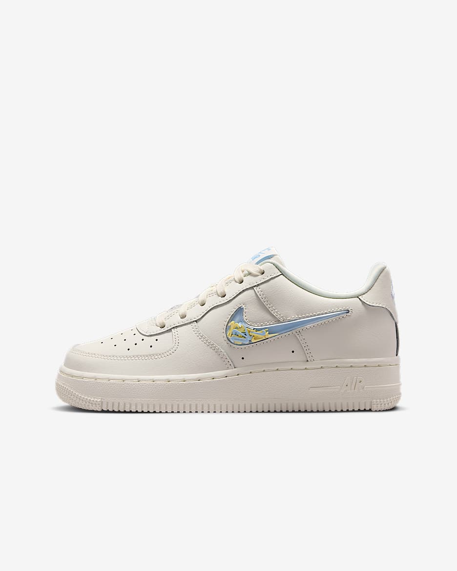 Nike Air Force 1 LV8 3 大童空军一号运动鞋 - 帆白/帆白/帆白/天青石蓝