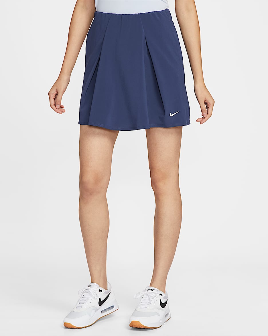 Nike Golf Club Dri-FIT 女子速干高尔夫半身裙 - 深藏青/帆白