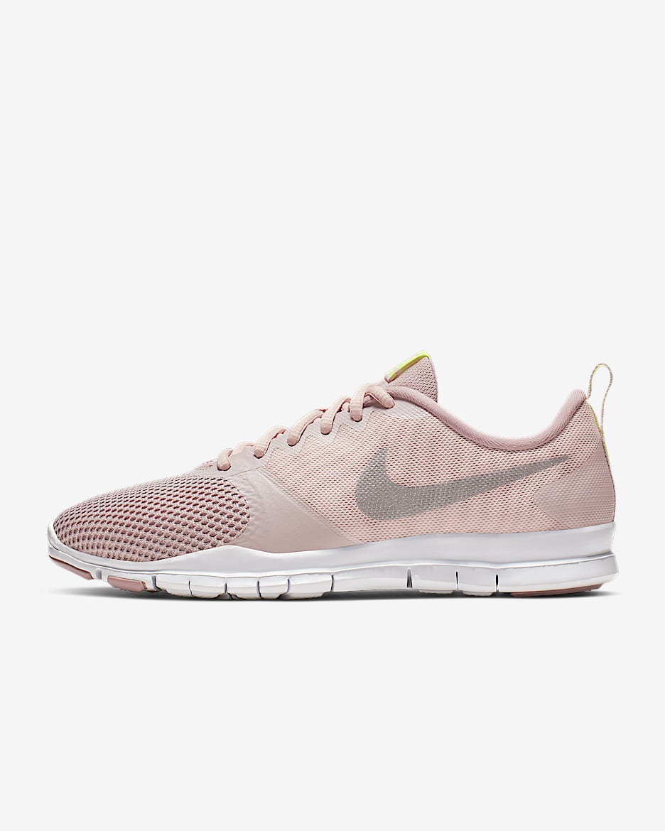 Nike Flex Essential TR 女子训练鞋 - 微玫瑰红/元素玫瑰红/光辉荧光黄/金属银