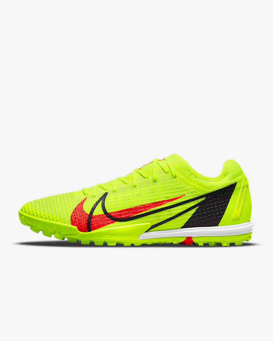 Nike Zoom Vapor 14 Pro TF 男/女人造场地足球鞋 - 荧光黄/黑/亮深红