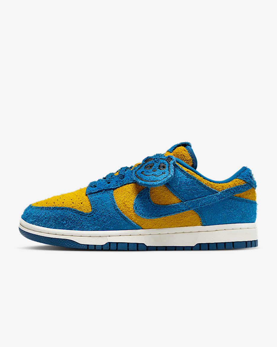 Nike Dunk Low 熊猫设计特别款女子运动鞋 - 赭黄/庭蓝/帆白/庭蓝