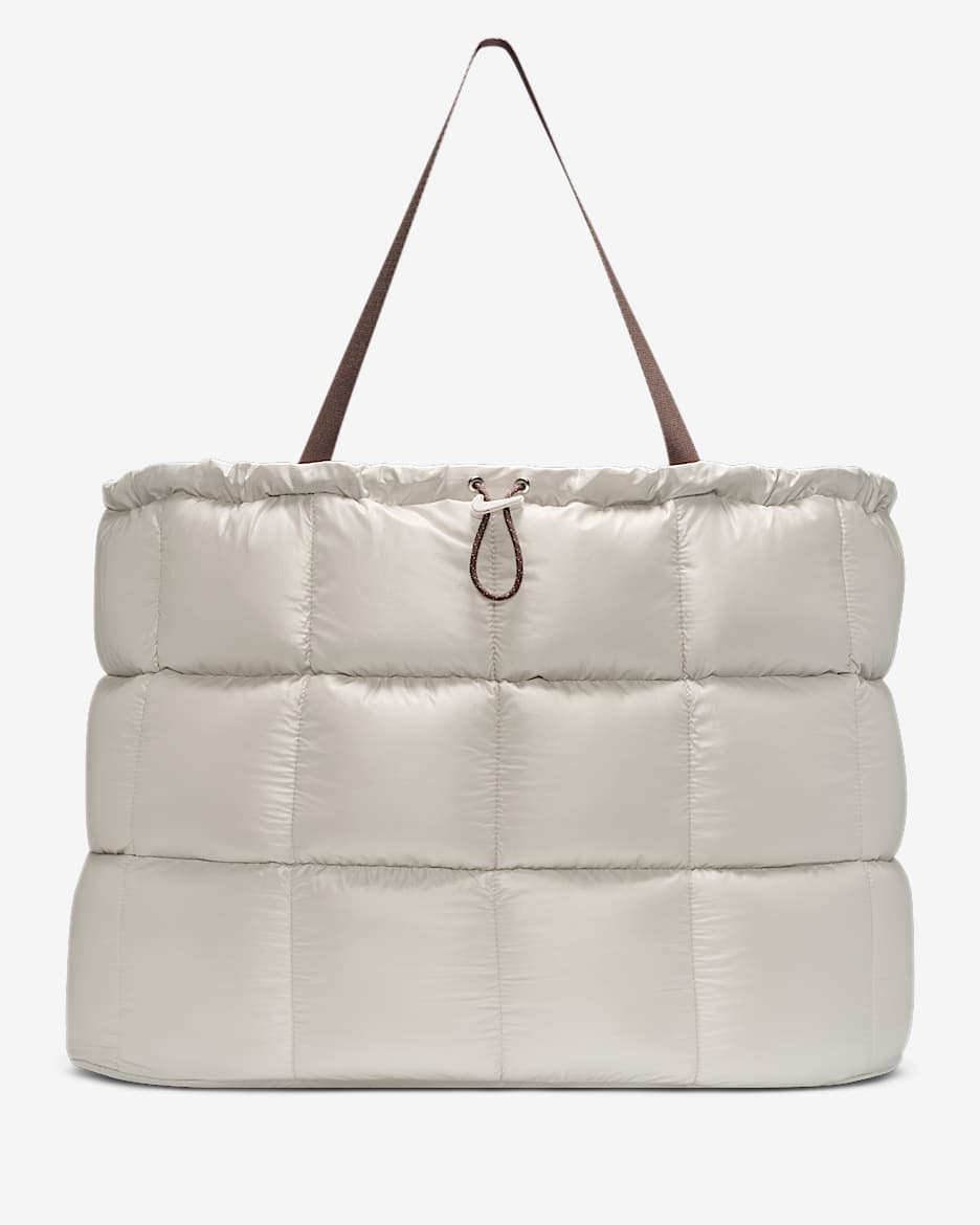 Nike Sportswear Puffle 超大号托特包 - 浅骨色/貂棕/帆白