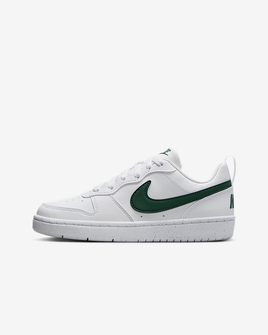 Nike Court Borough Low Recraft 耐克酷菠萝大童运动鞋 - 白色/冷杉绿