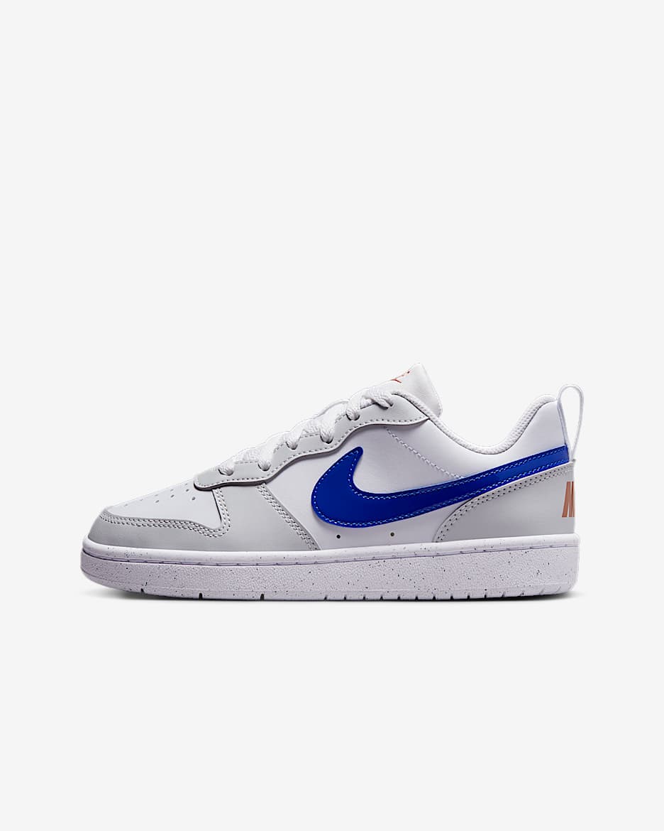 Nike Court Borough Low Recraft 耐克酷菠萝大童运动鞋 - 白色/尘光子色/土绯红/赛车蓝