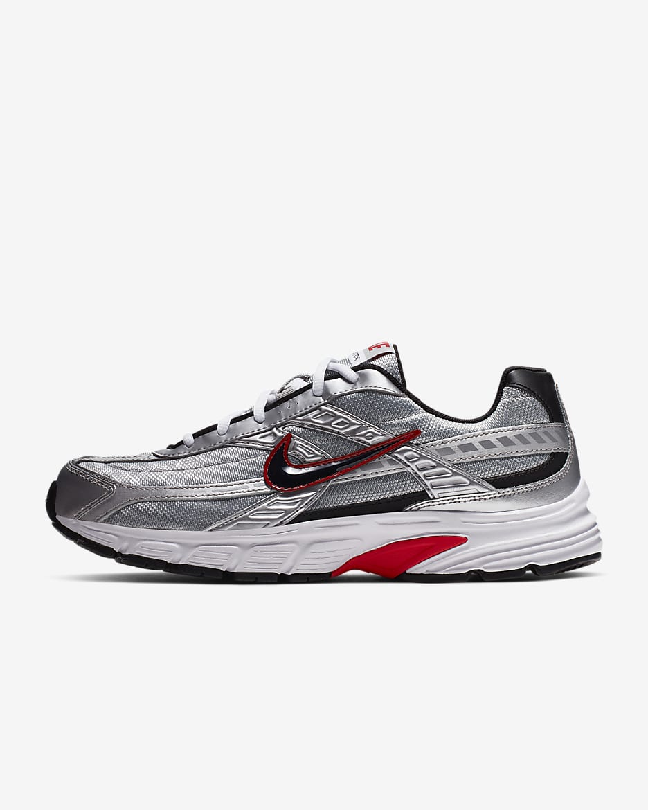 Nike Initiator 男子复古运动鞋老爹鞋 - 金属银/白色/黑