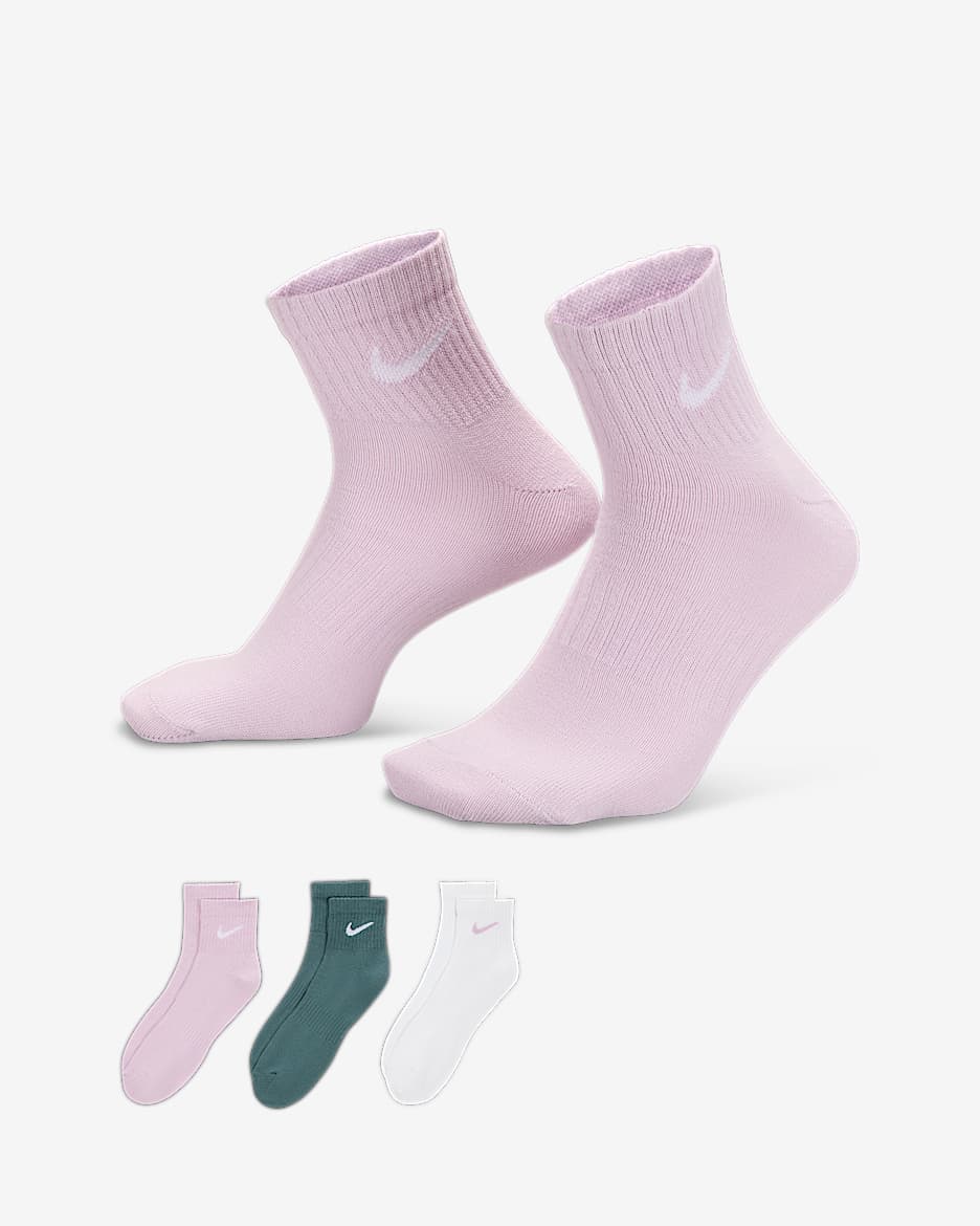 Nike Everyday Lightweight 速干训练短袜（3 双） - 多色