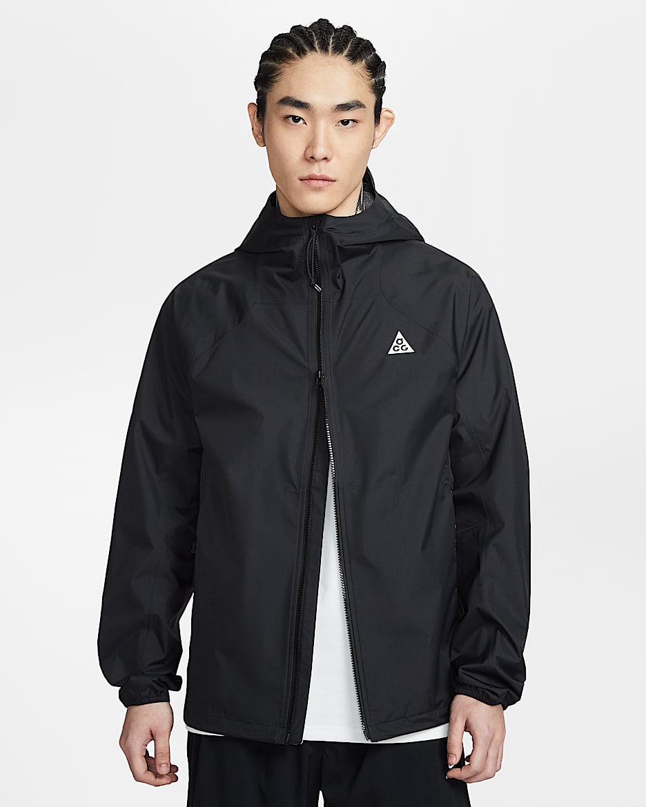 Nike ACG "Phantazma" Storm-FIT ADV 2.5L 男子防风防水夹克硬壳冲锋衣 - 黑/黑/黑/山峰白
