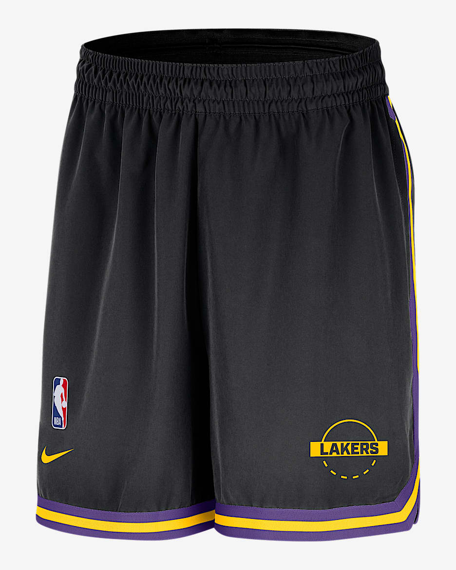 洛杉矶湖人队 DNA Nike Dri-FIT NBA 男子速干梭织短裤 - 黑/全域紫/阿马里洛黄/阿马里洛黄