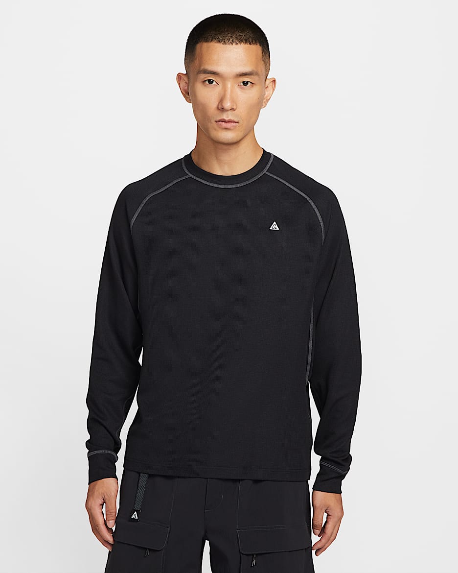 Nike ACG "Chinati" Dri-FIT ADV 男子速干防晒长袖上衣 - 黑/煤黑/山峰白