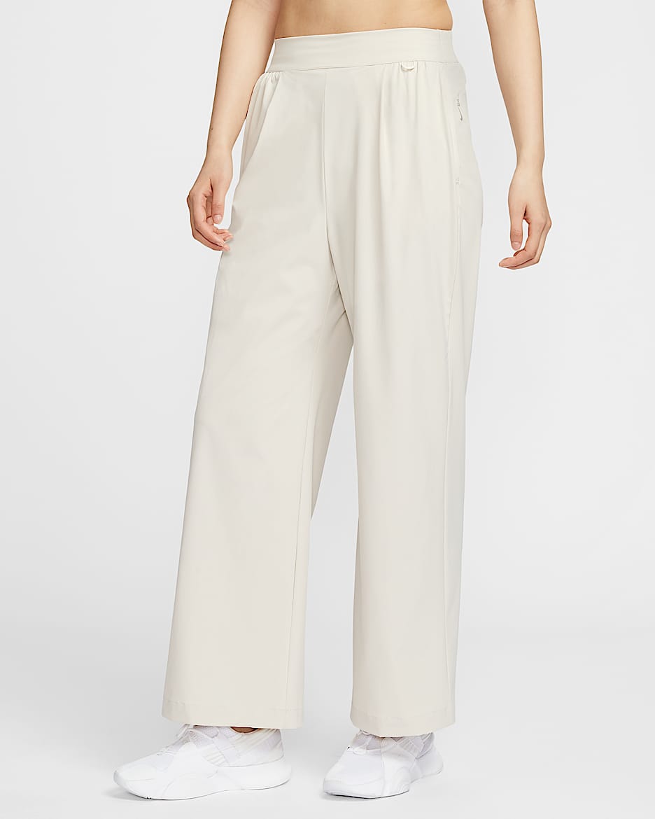Nike 24.7 PerfectStretch Dri-FIT 女子速干高腰阔腿长裤 - 浅土褐/浅铁矿石灰