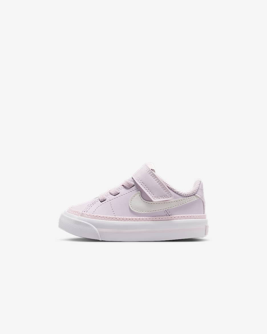 Nike Court Legacy 婴童易穿脱运动鞋板鞋 - 浅紫罗兰/白色/帆白