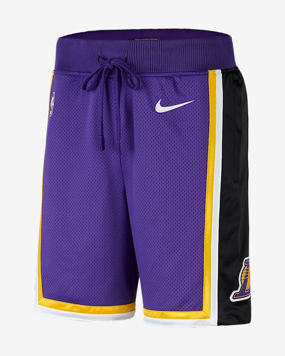 洛杉矶湖人队 Courtside Nike NBA 男子短裤 - 全域紫/黑/阿马里洛黄/白色