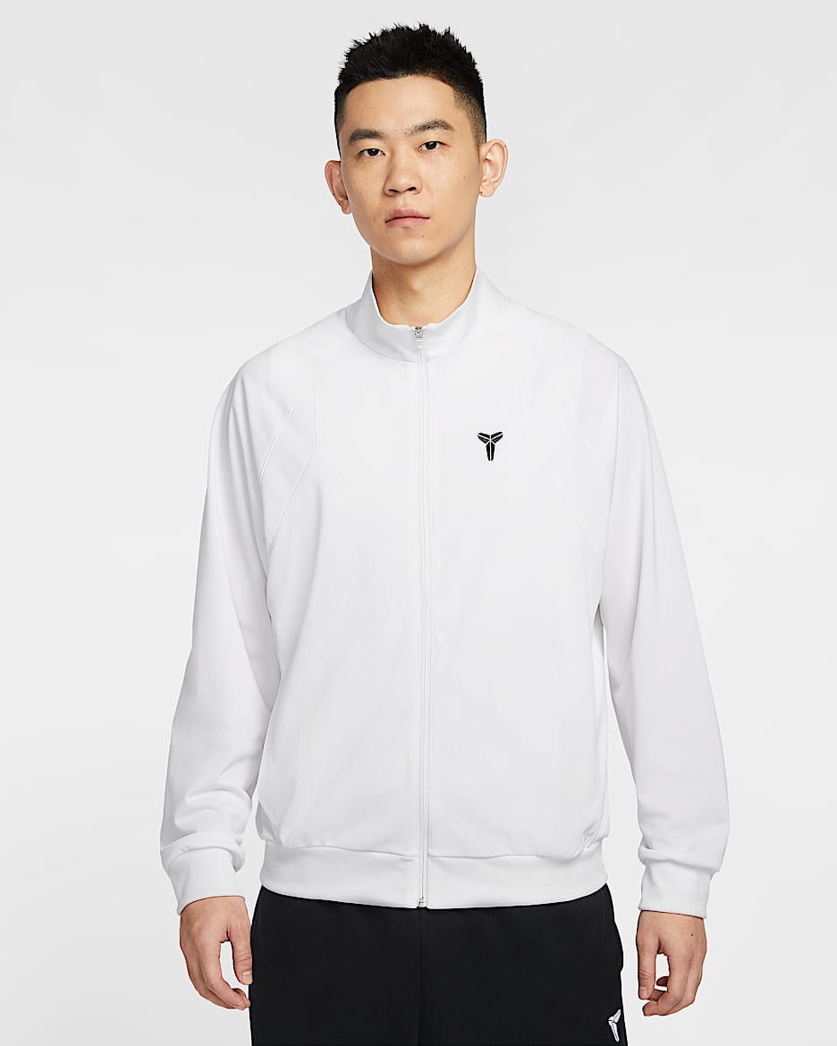 Kobe Dri-FIT 科比男子速干针织夹克 - 白色/白色/黑