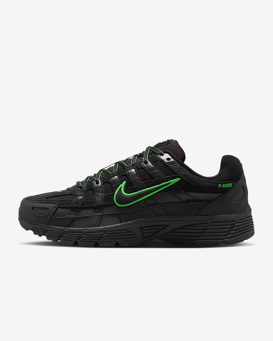 Nike P-6000 PRM 男子运动鞋 - 黑/煤黑/冲击绿