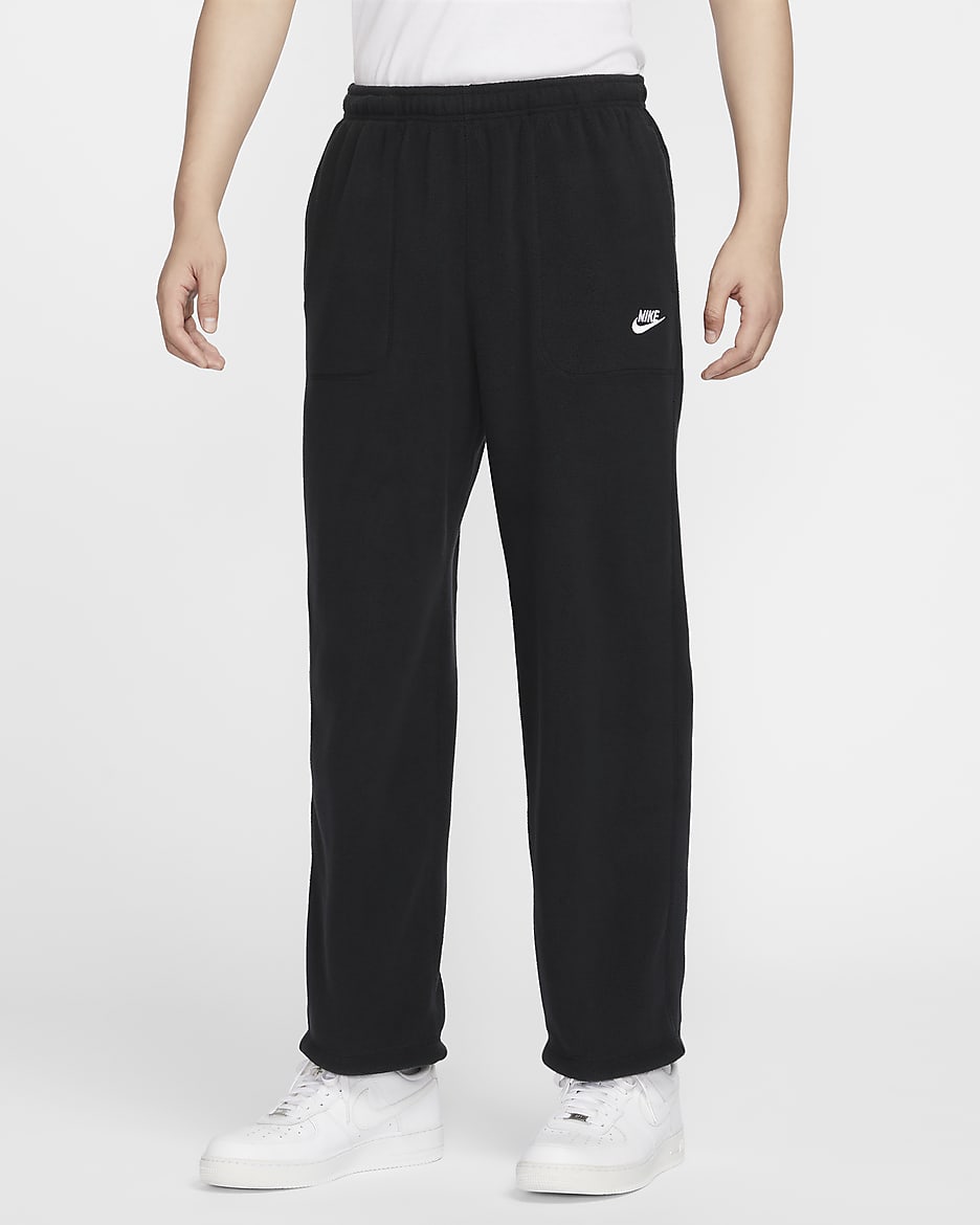 Nike Sportswear Club 男子冬季款摇粒绒长裤 - 黑/白色
