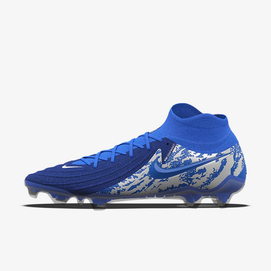 Nike Phantom Luna 2 Elite By You FG 专属定制高帮足球鞋 - 赛车蓝/赛车蓝