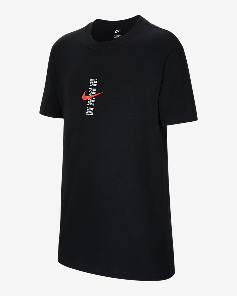 Nike Sportswear 大童宽松满分T恤 - 黑