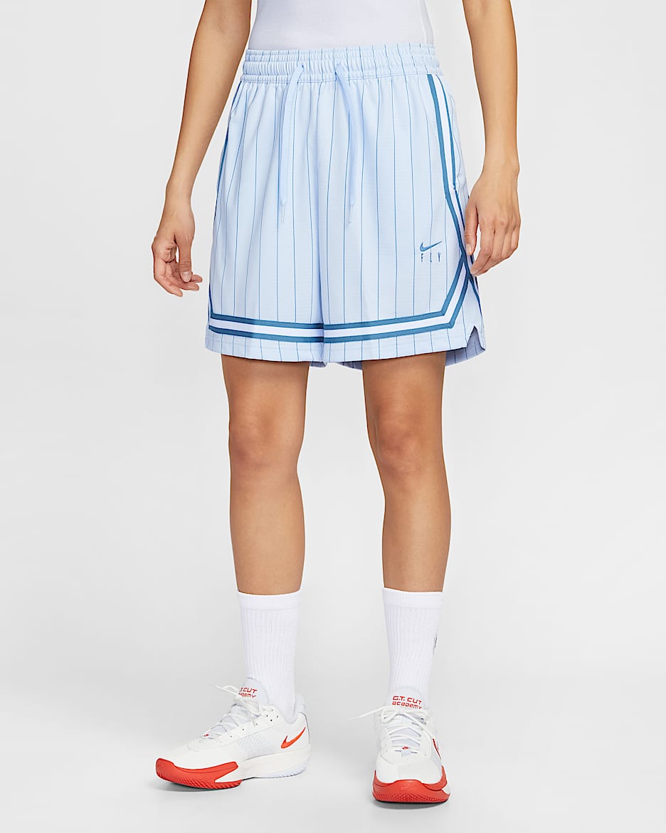 Nike Fly Crossover 女子速干篮球短裤 - 紫蓝/烟灰蓝/烟灰蓝/烟灰蓝