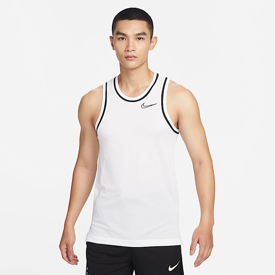 Nike Dri-FIT 男子经典款速干篮球球衣 - 白色/黑/黑