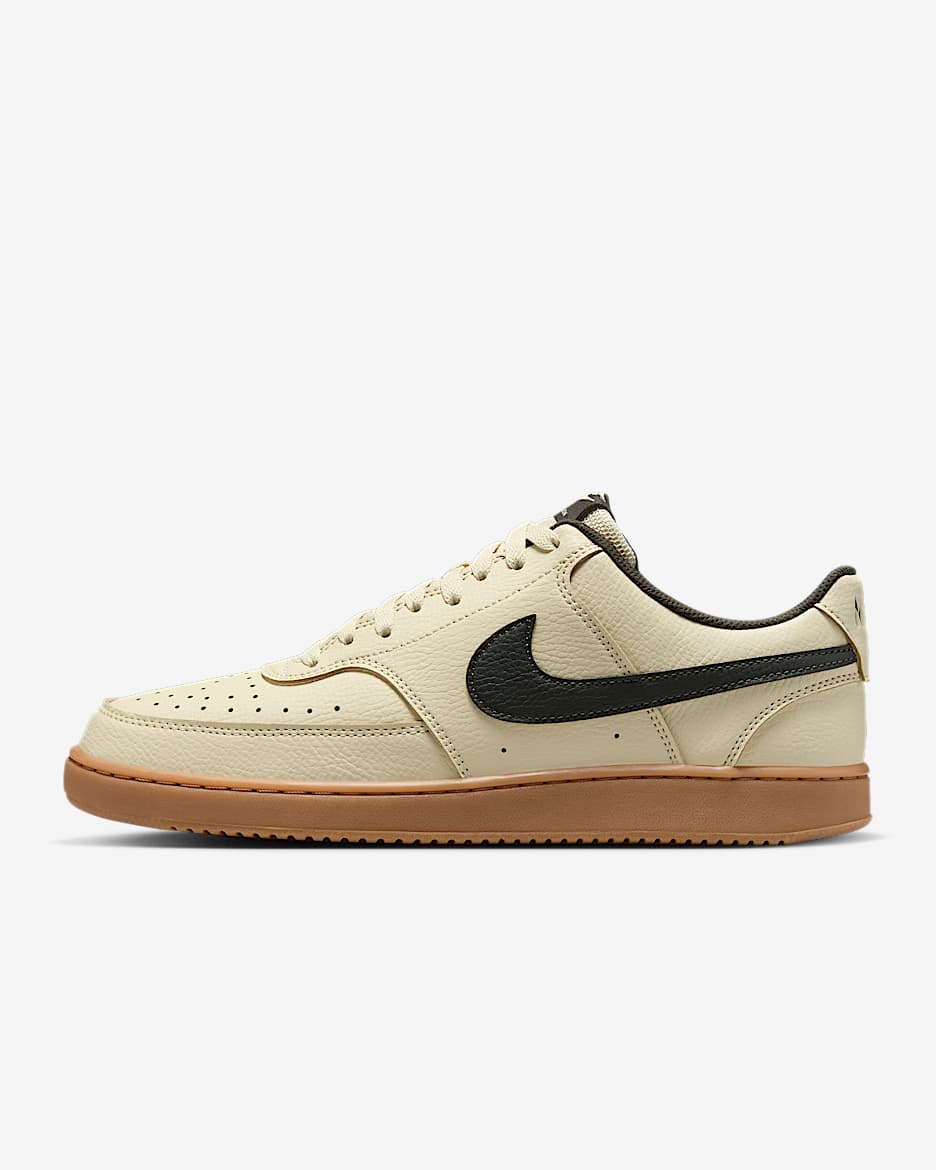 Nike Court Vision Low 男子运动鞋 - 浅卡其/橡皮中褐/红杉绿