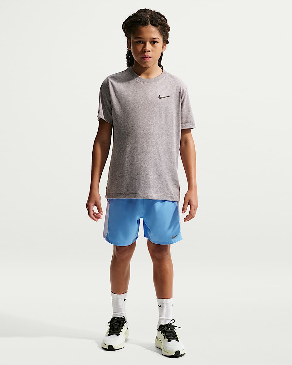 Nike Miler Dri-FIT 大童速干训练短裤 - 大学蓝/氢蓝