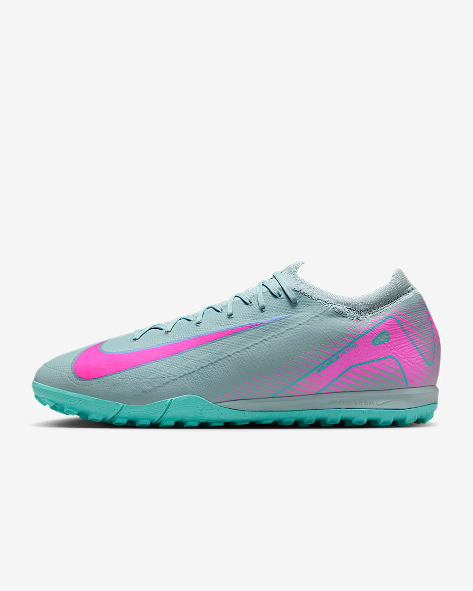 Nike Mercurial Vapor 16 Pro 耐克刺客系列男/女人造场地低帮足球鞋 - 海洋深蓝/爆炸粉
