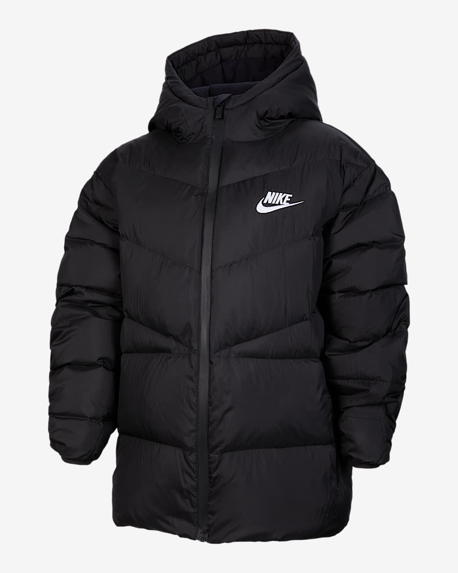 Nike Windrunner 大童拒水羽绒夹克 - 黑