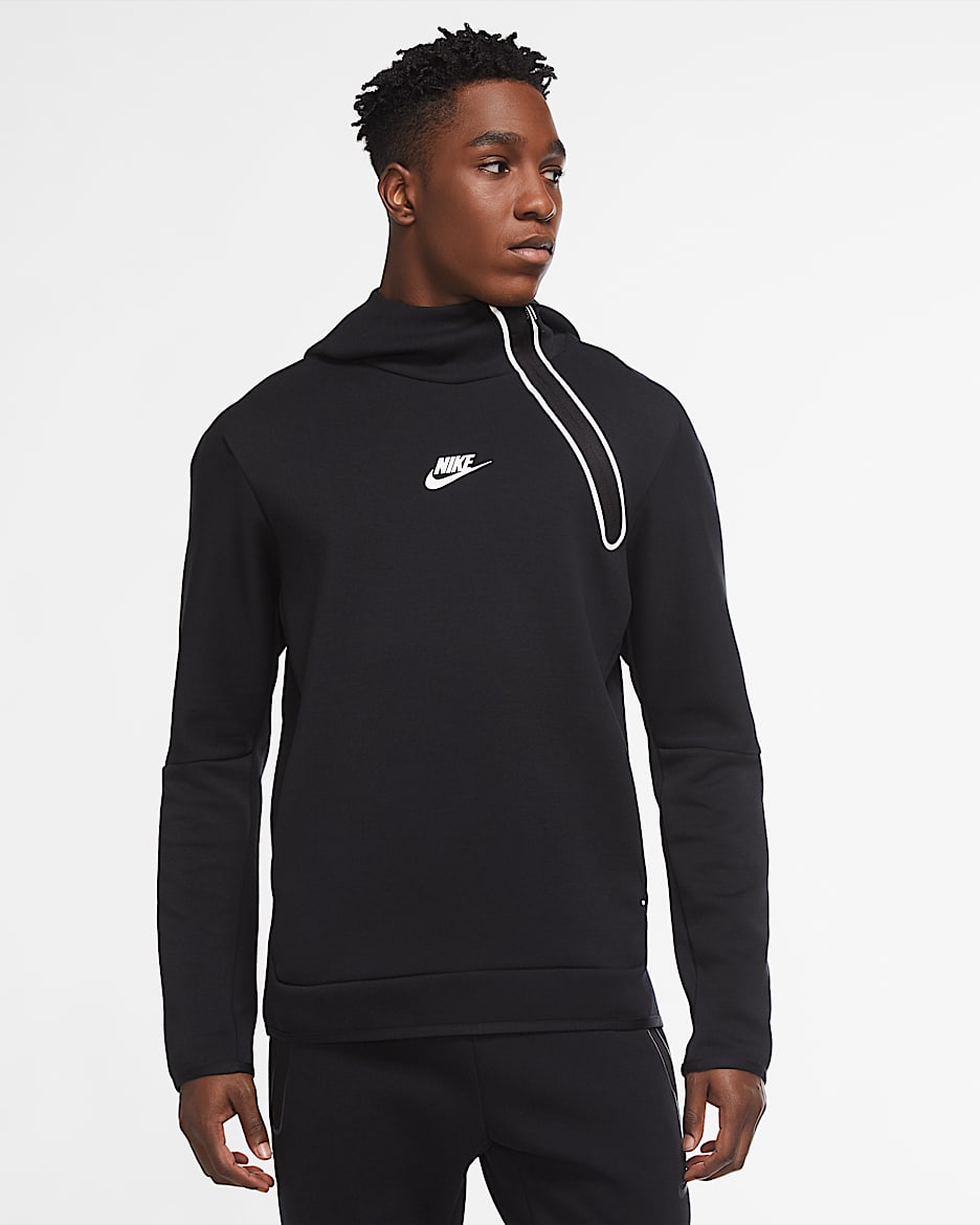 Nike Sportswear Tech Fleece 男子套头连帽衫 - 黑/黑