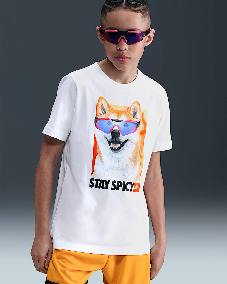 Nike Sportswear 大童小狗T恤 - 白色