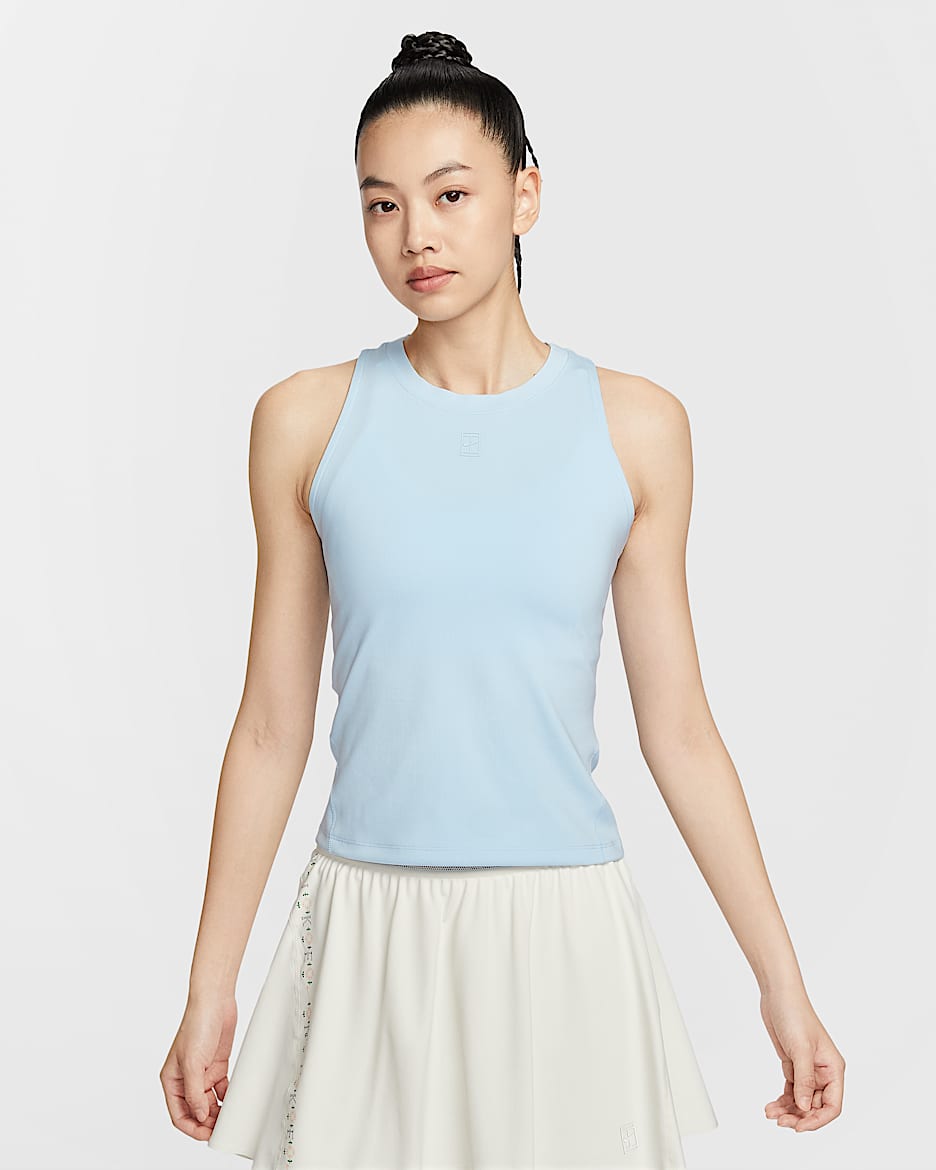 NikeCourt Advantage Dri-FIT 郑钦文同款女子速干网球背心 - 天青石蓝/天青石蓝