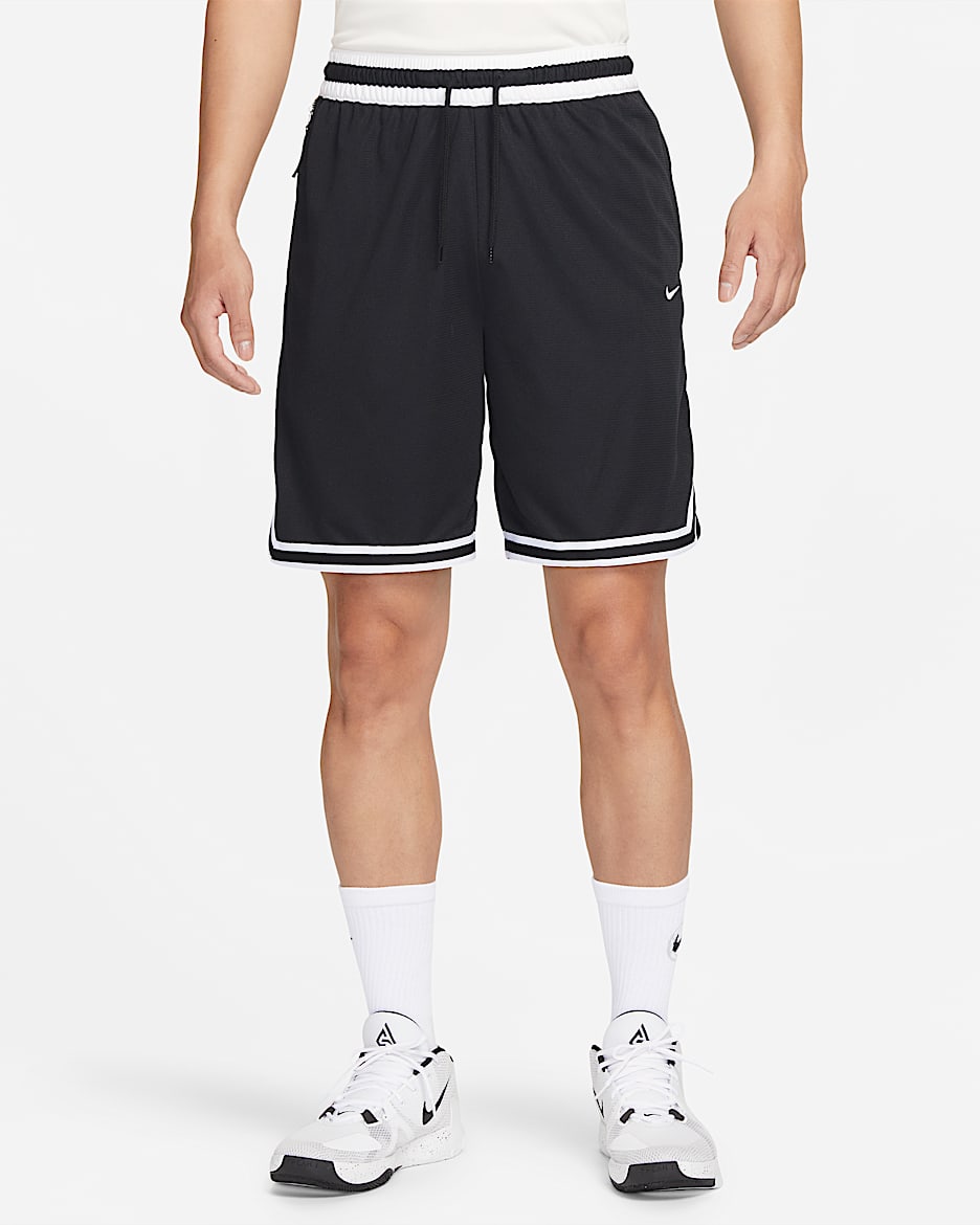 Nike Dri-FIT DNA 3.0 男子篮球短裤 - 黑/白色