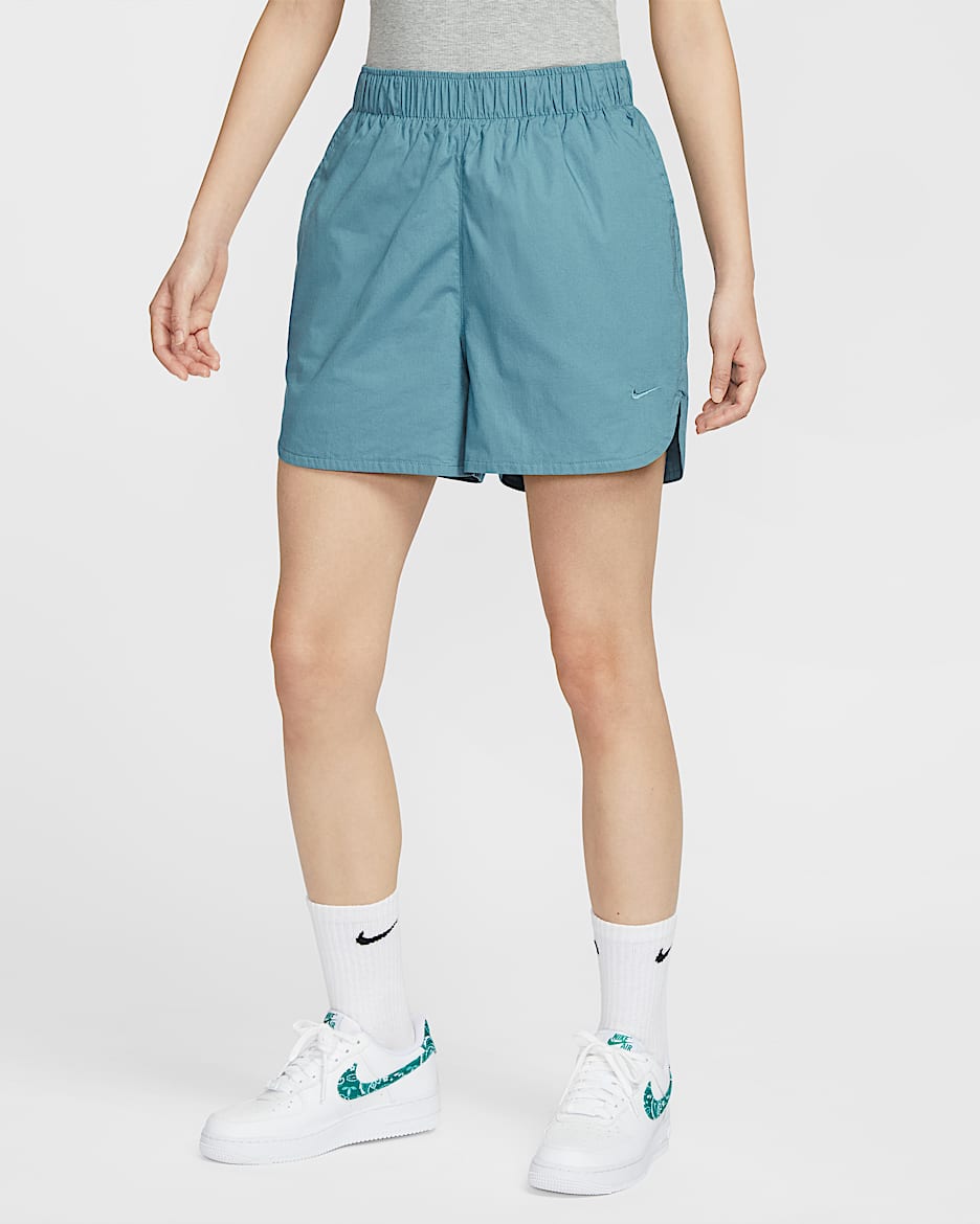 Nike Sportswear Chill Poplin 女子短裤 - 烟灰蓝/烟灰蓝