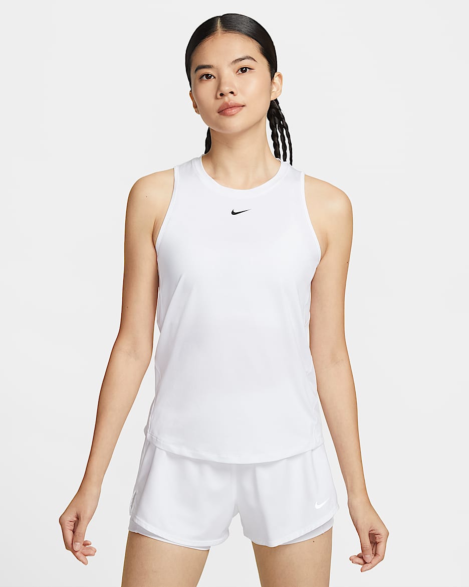 Nike One Classic Dri-FIT 女子速干背心 - 白色/黑